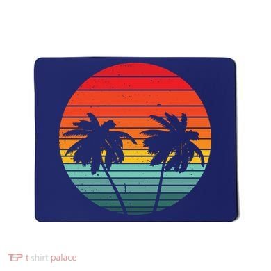 Summer Retro Tropical Sunset Mousepad