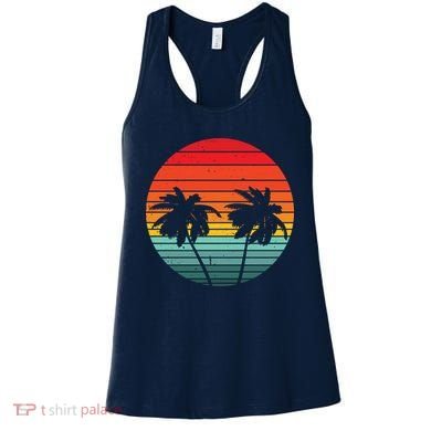 Summer Retro Tropical Sunset Women's Tank Top