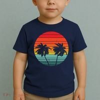 Summer Retro Tropical Sunset Toddler T-Shirt thumb 2