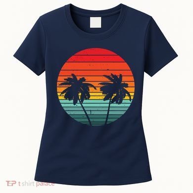 Summer Retro Tropical Sunset Women's T-Shirt