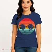 Summer Retro Tropical Sunset Women's T-Shirt thumb 4