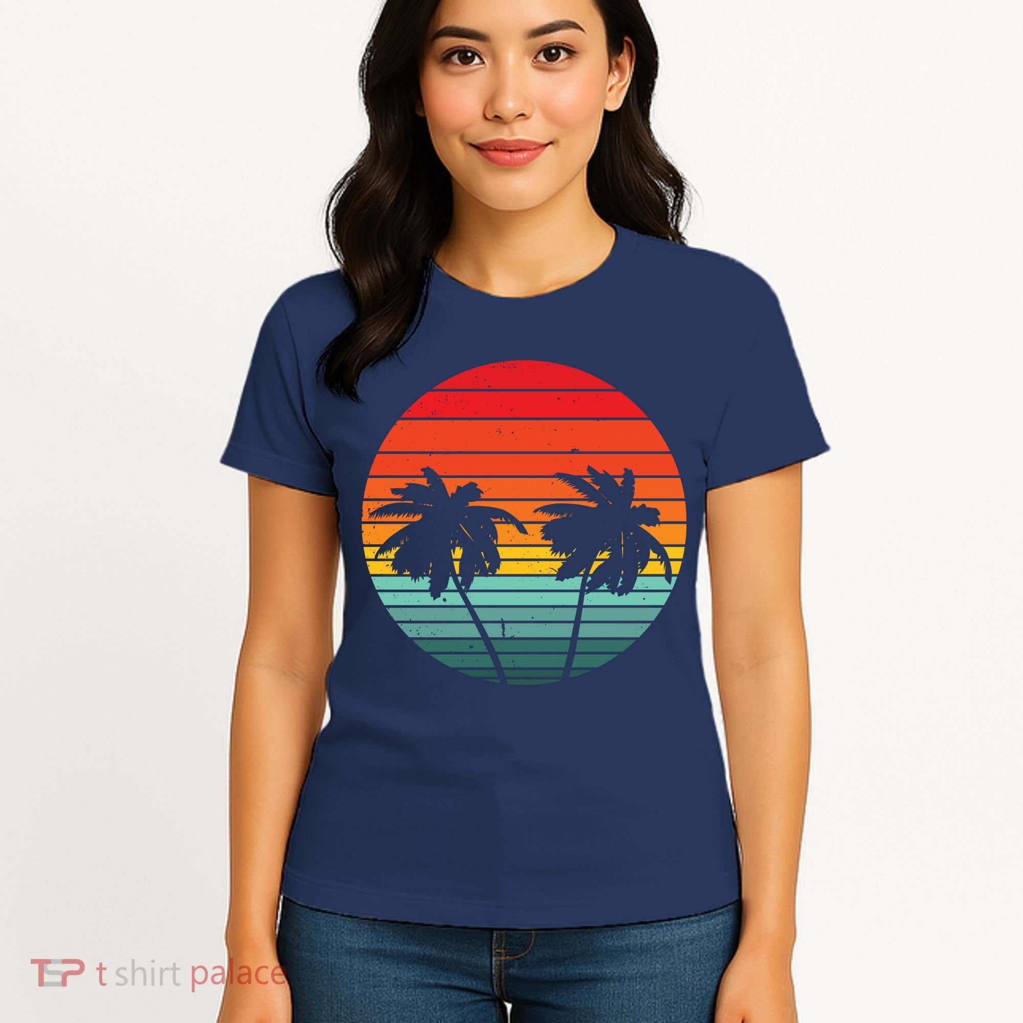 Summer Retro Tropical Sunset Women's T-Shirt