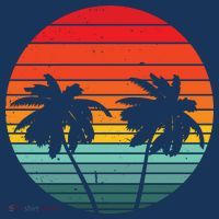 Summer Retro Tropical Sunset Kids Hoodie thumb 5