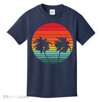 Summer Retro Tropical Sunset Kids T-Shirt thumb 0