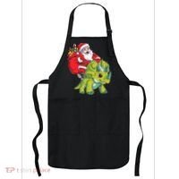 Santa Riding Triceratops Dinosaur Christmas Boys Xmas Squad Apron thumb 0