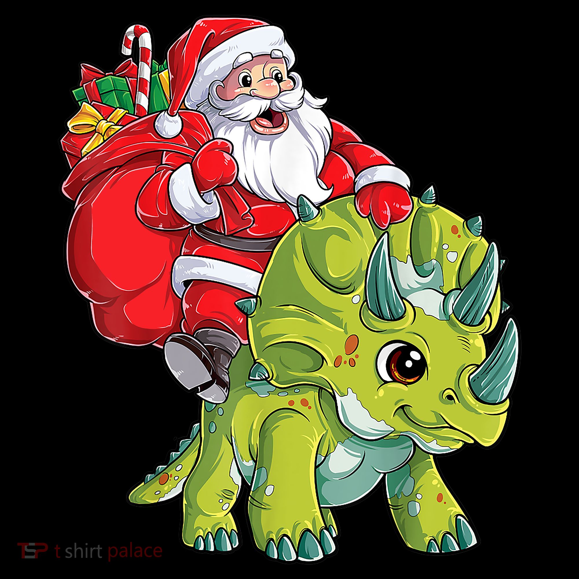 Santa Riding Triceratops Dinosaur Christmas Boys Xmas Squad Coffee Mug