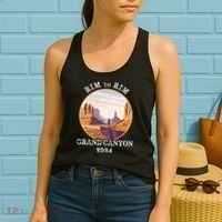 South Rim To North Rim Grand Canyon National Park Hiking Women's Tank Top thumb 2