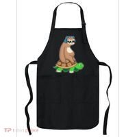 Sloth Riding Turtle Lazy Sloth Gift Apron thumb 0