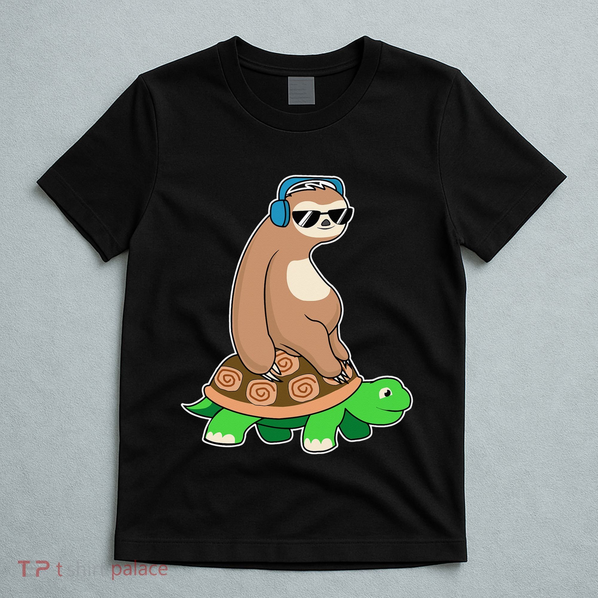 Sloth Riding Turtle Lazy Sloth Gift T-Shirt