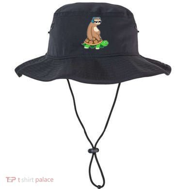 Sloth Riding Turtle Lazy Sloth Gift Bucket Hat