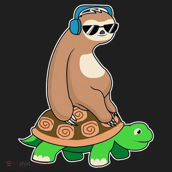 Sloth Riding Turtle Lazy Sloth Gift Tumbler