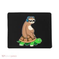 Sloth Riding Turtle Lazy Sloth Gift Mousepad thumb 0