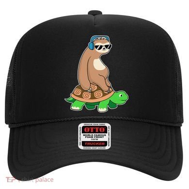 Sloth Riding Turtle Lazy Sloth Gift Hat