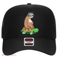 Sloth Riding Turtle Lazy Sloth Gift Hat thumb 0