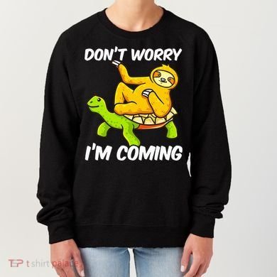 Sloth Riding Turtle Tortoise Sloth Lovers Women's Sweatshirt