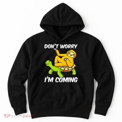 Sloth Riding Turtle Tortoise Sloth Lovers Hoodie