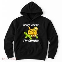 Sloth Riding Turtle Tortoise Sloth Lovers Hoodie thumb 0