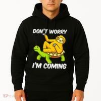 Sloth Riding Turtle Tortoise Sloth Lovers Hoodie thumb 2