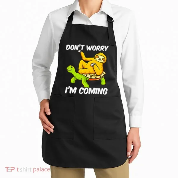 Sloth Riding Turtle Tortoise Sloth Lovers Apron