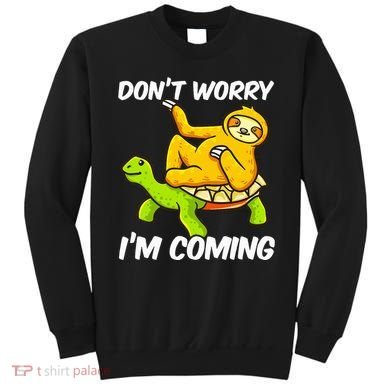 Sloth Riding Turtle Tortoise Sloth Lovers Sweatshirt