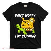Sloth Riding Turtle Tortoise Sloth Lovers T-Shirt thumb 0