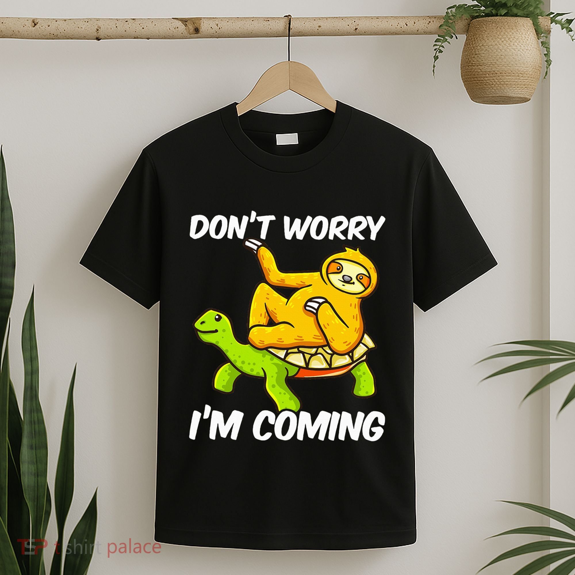 Sloth Riding Turtle Tortoise Sloth Lovers T-Shirt