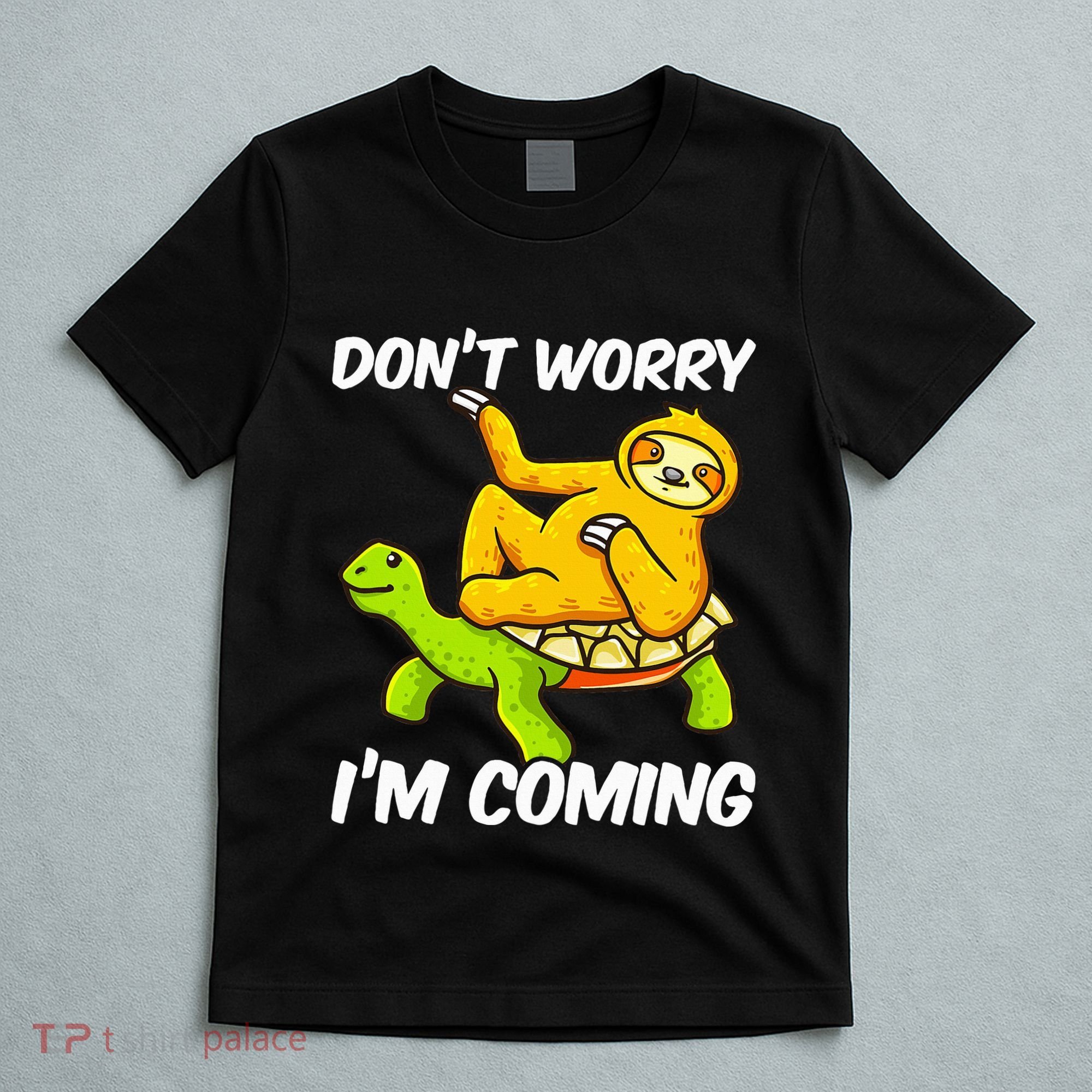 Sloth Riding Turtle Tortoise Sloth Lovers T-Shirt
