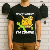 Sloth Riding Turtle Tortoise Sloth Lovers T-Shirt thumb 6