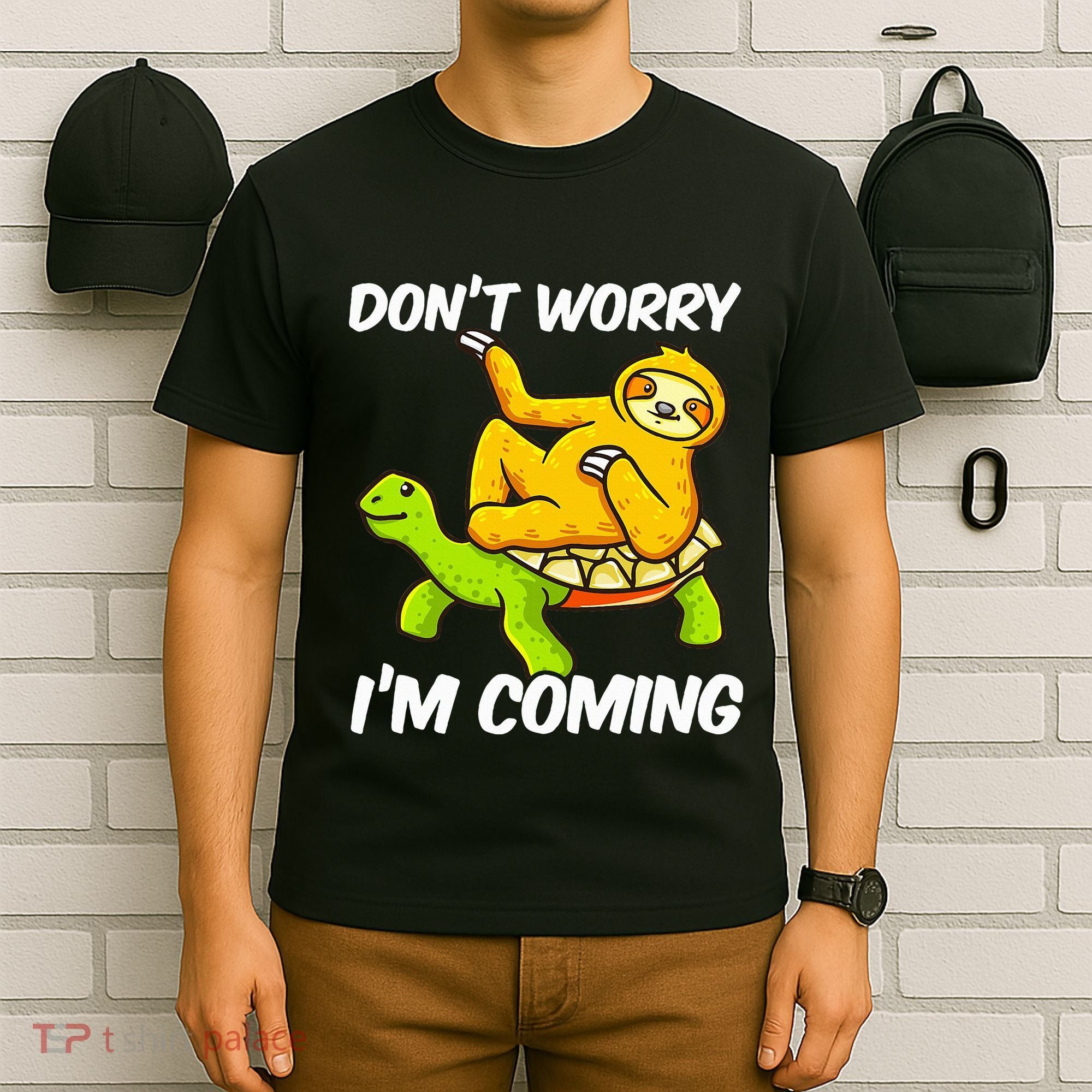 Sloth Riding Turtle Tortoise Sloth Lovers T-Shirt