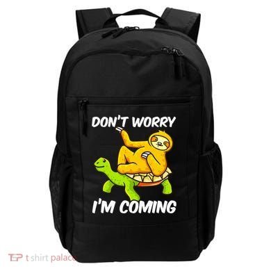Sloth Riding Turtle Tortoise Sloth Lovers Backpack