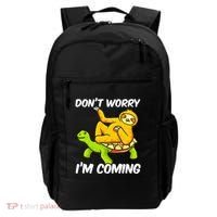 Sloth Riding Turtle Tortoise Sloth Lovers Backpack thumb 0