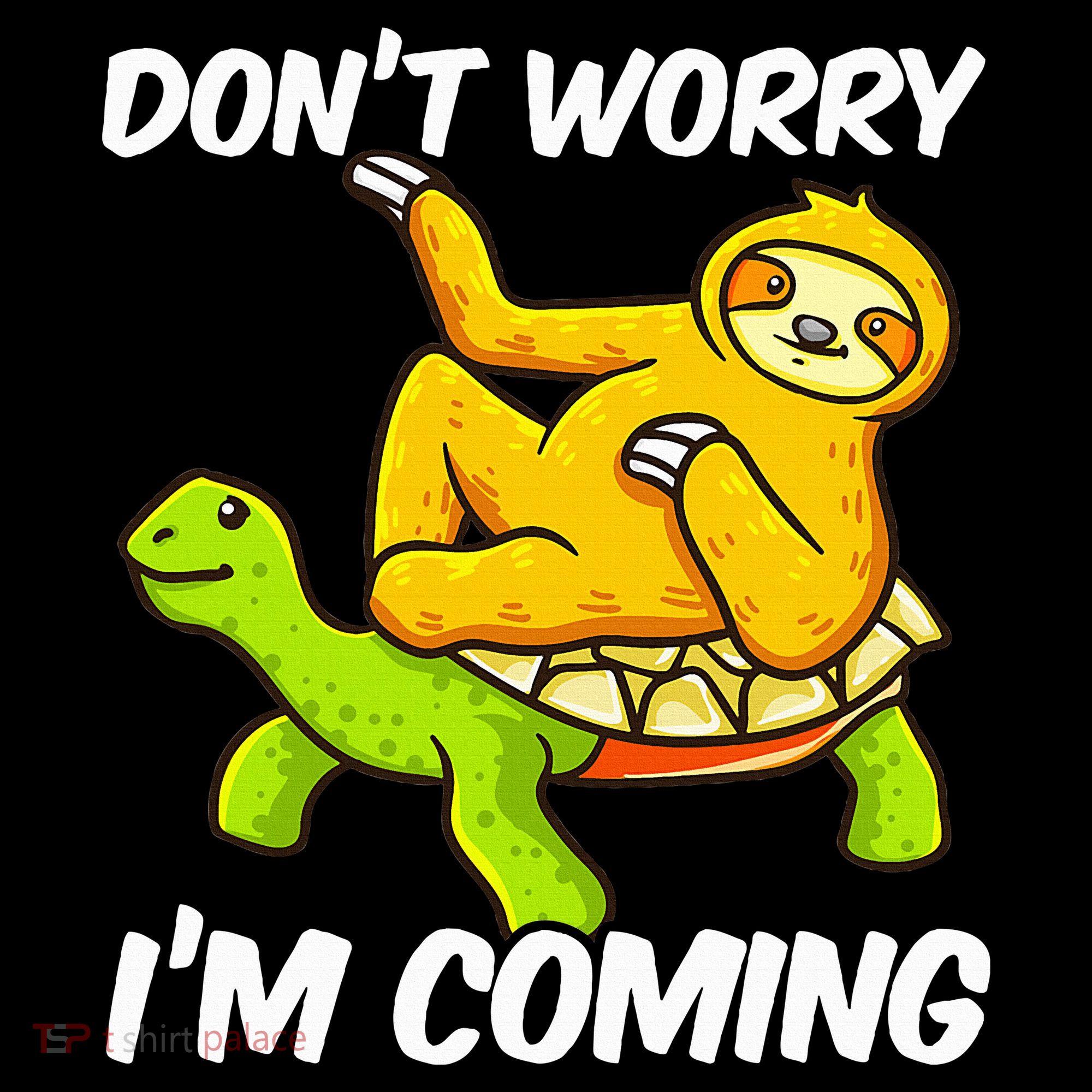 Sloth Riding Turtle Tortoise Sloth Lovers Coaster