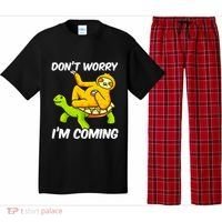 Sloth Riding Turtle Tortoise Sloth Lovers Pajama Set thumb 0