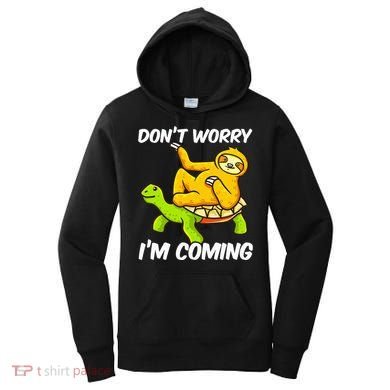 Sloth Riding Turtle Tortoise Sloth Lovers Women's Hoodie