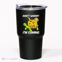 Sloth Riding Turtle Tortoise Sloth Lovers Tumbler thumb 0