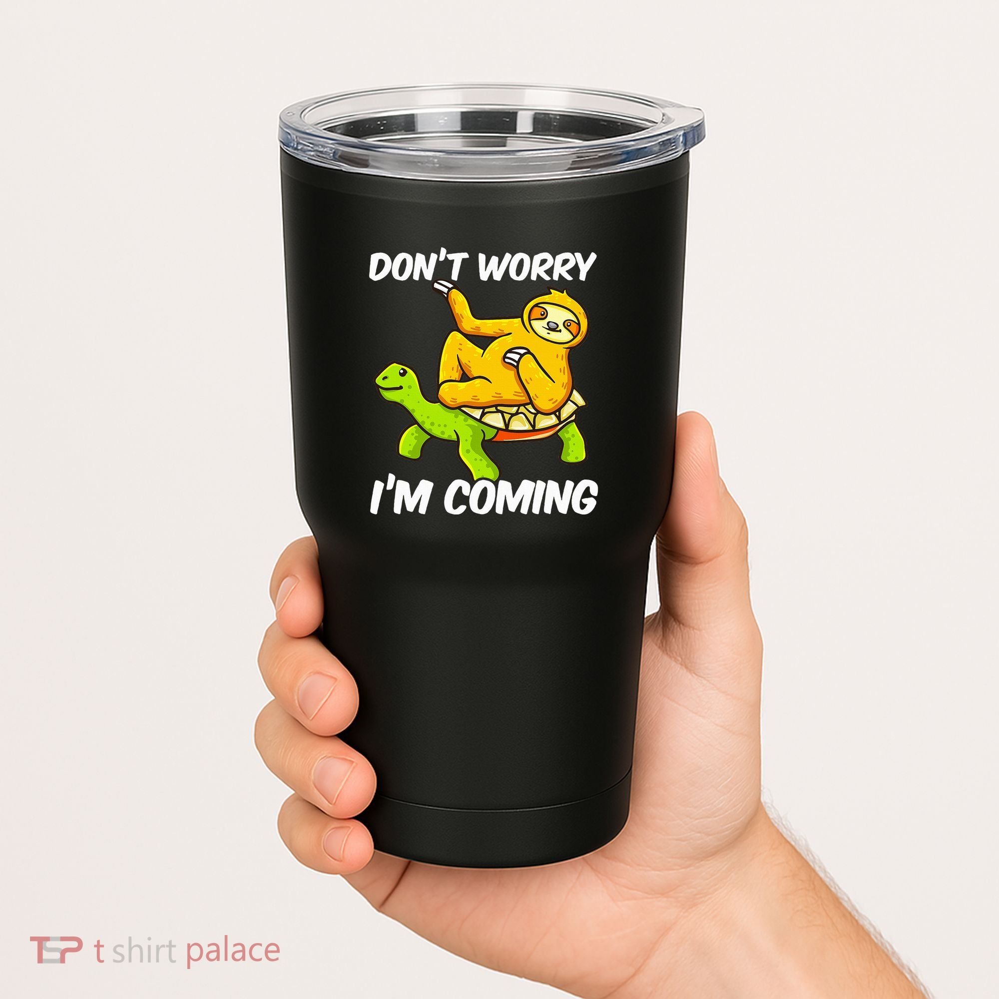 Sloth Riding Turtle Tortoise Sloth Lovers Tumbler