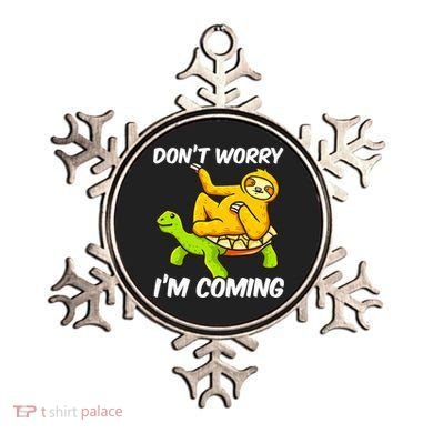 Sloth Riding Turtle Tortoise Sloth Lovers Ornament