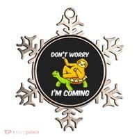 Sloth Riding Turtle Tortoise Sloth Lovers Ornament thumb 0