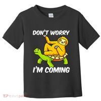 Sloth Riding Turtle Tortoise Sloth Lovers Toddler T-Shirt thumb 0