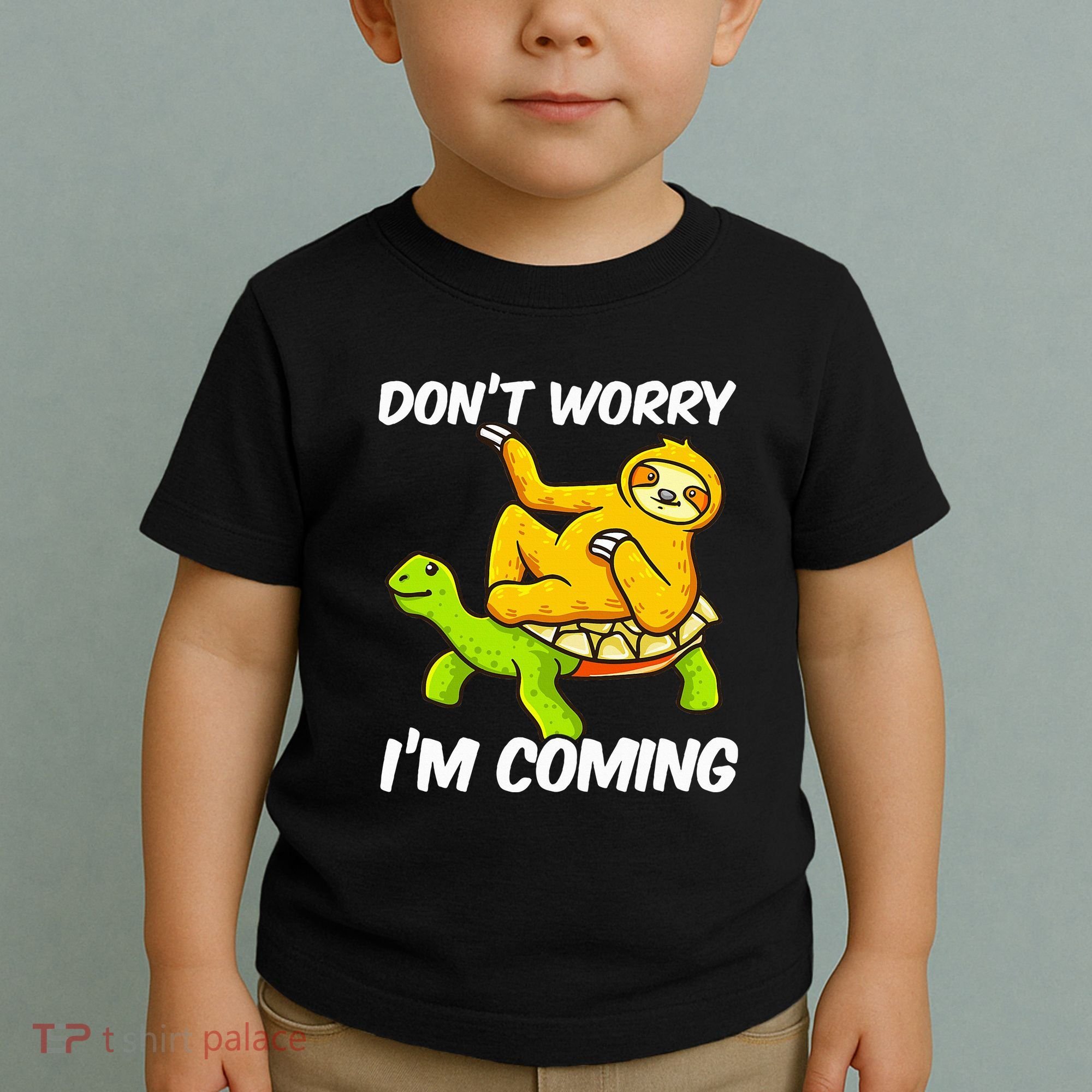 Sloth Riding Turtle Tortoise Sloth Lovers Toddler T-Shirt