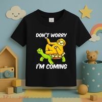 Sloth Riding Turtle Tortoise Sloth Lovers Toddler T-Shirt thumb 3