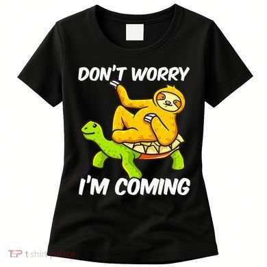 Sloth Riding Turtle Tortoise Sloth Lovers Women's T-Shirt