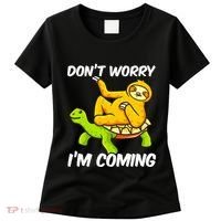 Sloth Riding Turtle Tortoise Sloth Lovers Women's T-Shirt thumb 0