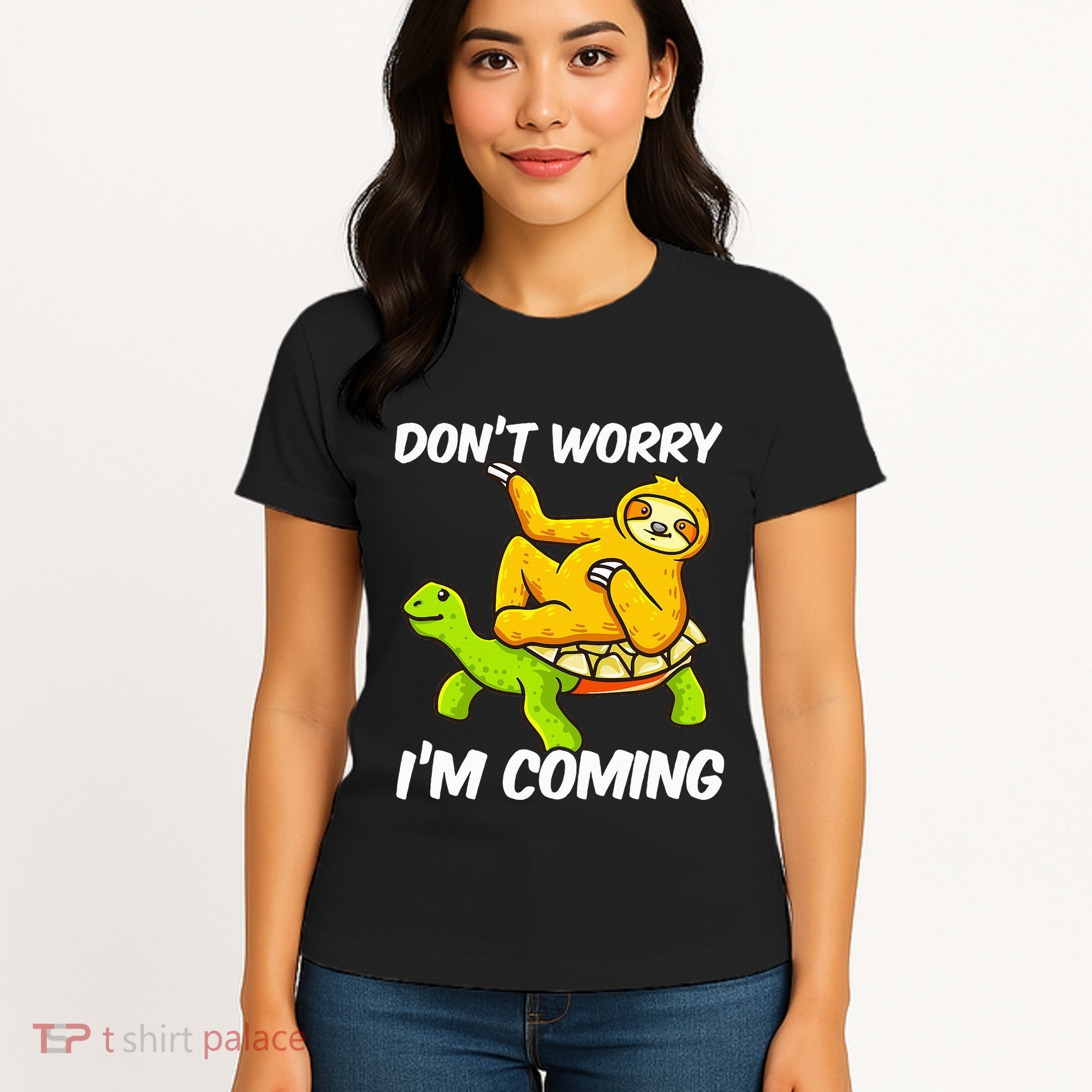 Sloth Riding Turtle Tortoise Sloth Lovers Women's T-Shirt