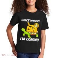 Sloth Riding Turtle Tortoise Sloth Lovers Kids T-Shirt thumb 2