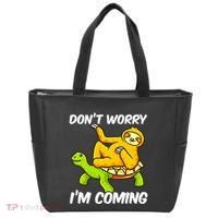 Sloth Riding Turtle Tortoise Sloth Lovers Tote Bag thumb 0