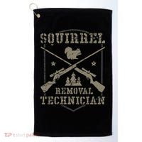 Squirrel Removal Technician Squirrel Hunting Squirrel Hunter  Golf Towel thumb 0
