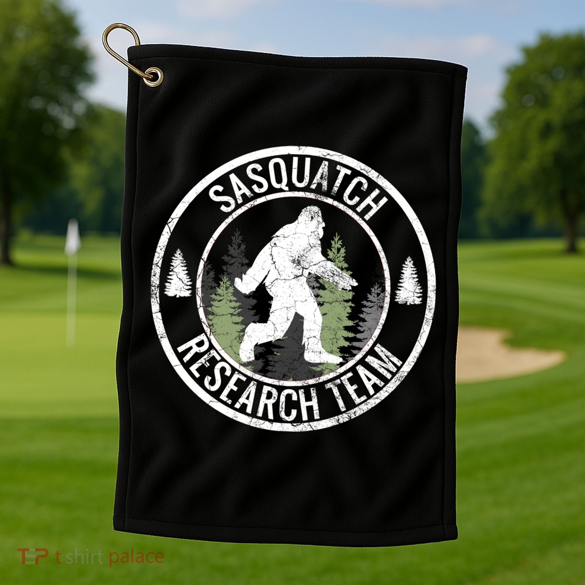 Sasquatch Research Team Bigfoot Meaningful Gift Funny Gift Meaningful Gift Golf Towel