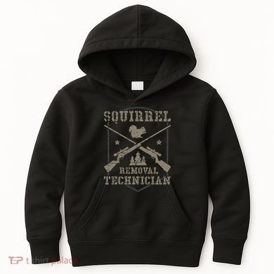 Squirrel Removal Technician Squirrel Hunting Squirrel Hunter Kids Hoodie