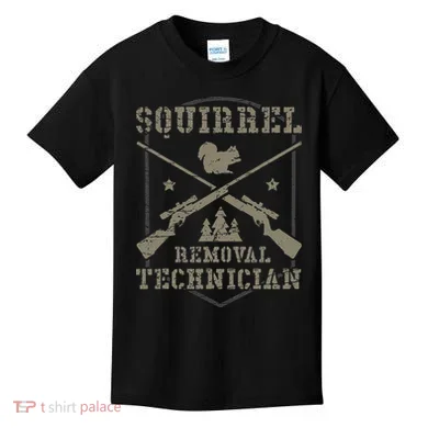 Squirrel Removal Technician Squirrel Hunting Squirrel Hunter Kids T-Shirt